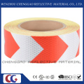 PVC alta calidad blanco y rojo ADVERTENCIA cinta reflexiva de la flecha (C3500-AW)